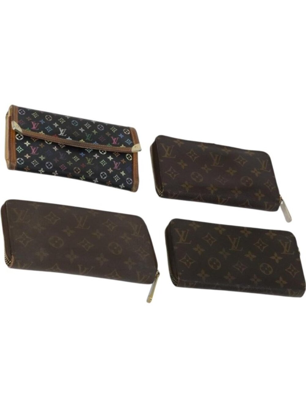 LOUIS VUITTON Monogram Wallet 4 Set Multicolor